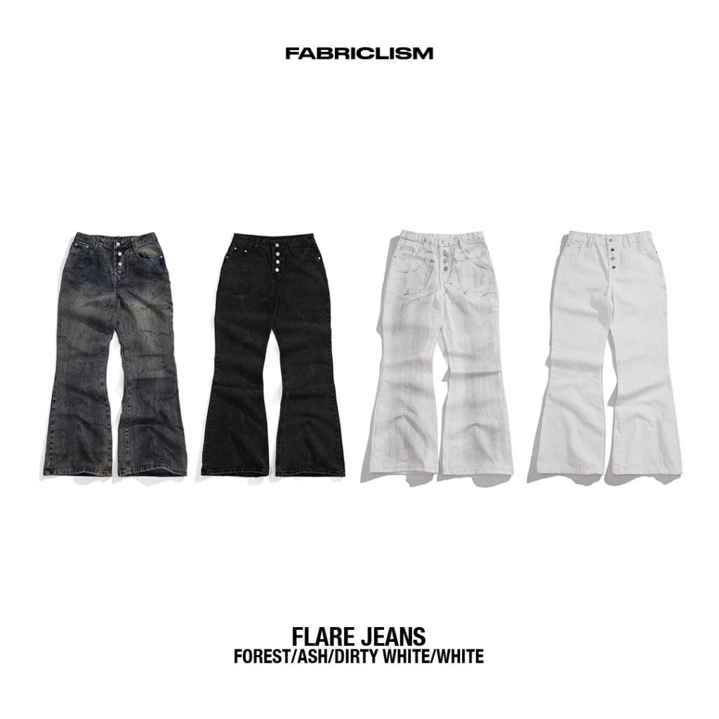 [PREMIUM] QUẦN JEANS WASHED FLARE FBLS - Quần jeans ống loe wash 12oz, xử lý co rút, vải denim cao cấp - 051