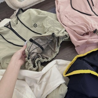 Áo khoác gió nữ croptop có mũ | vải dù nhăn 2 lớp | mặc lên hack dáng cực xinh