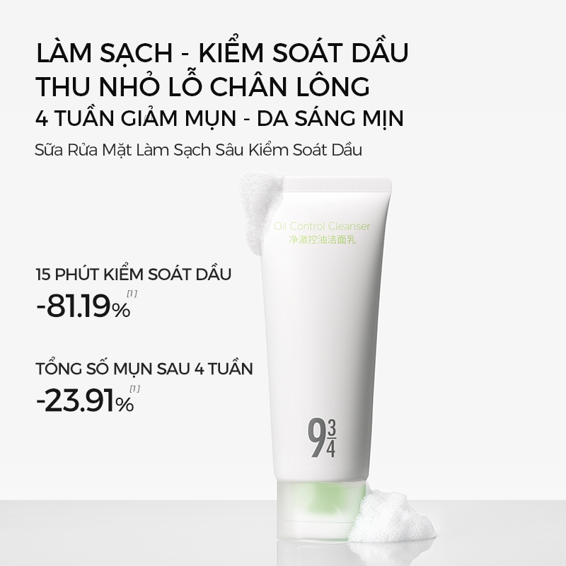 Sữa Rửa Mặt 934 Kiềm Dầu Oil Control Cleanser 100ml