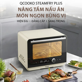 Lò nướng hấp đa năng QCOOKO Lò hấp dung tích lớn 22L với công suất 800W, tích hợp chức năng nướng khí nóng 3D