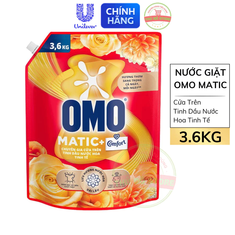 Nước giặt OMO Matic túi 3.6kg Và 3.7kg