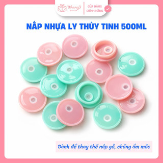 Nắp Nhựa Nhiều Màu Cho Ly Thủy Tinh – Vừa Vặn, Kín Khít, Dễ Thương