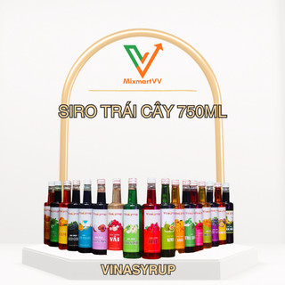 Siro trái cây VinaSyrup 750ml - Nguyên liệu pha chế trà trái cây giá tốt