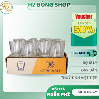 Giá sốc!!!Set 12 ly rượu- Bộ chung uống rượu đế