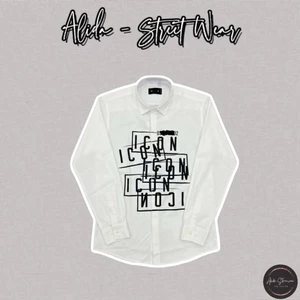 ⚡️[Hight Quality] Áo Sơ Mi Nam Nữ D1S Icon Shirts - Điểm Nhấn Chữ Đen Trắng Đơn Giản Cao Cấp