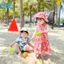 Bộ cài giữa bé trai cộc tay quần đùi kèm mũ Baru BRL001-1