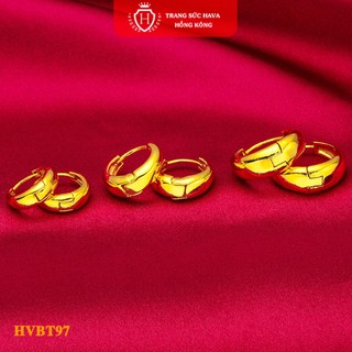 Bông Hoa Mấm Tai Nữ Cổ Điển Titan Xi Mạ Vàng 24k - Trang Sức Hava