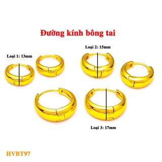 Bông Hoa Mấm Tai Nữ Cổ Điển Titan Xi Mạ Vàng 24k - Trang Sức Hava