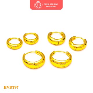 Bông Hoa Mấm Tai Nữ Cổ Điển Titan Xi Mạ Vàng 24k - Trang Sức Hava