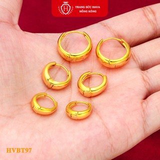 Bông Hoa Mấm Tai Nữ Cổ Điển Titan Xi Mạ Vàng 24k - Trang Sức Hava