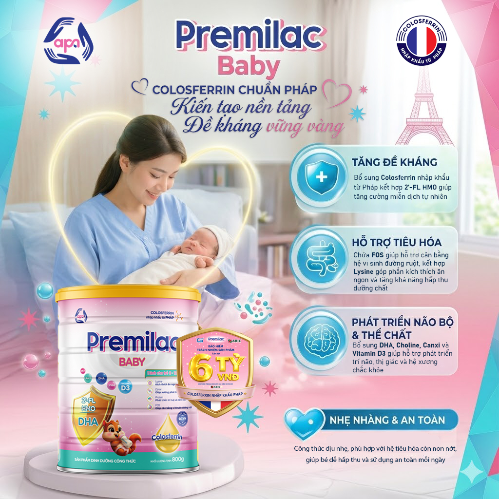 Sữa non Premilac Colosferrin Baby tăng cường đề kháng 800g