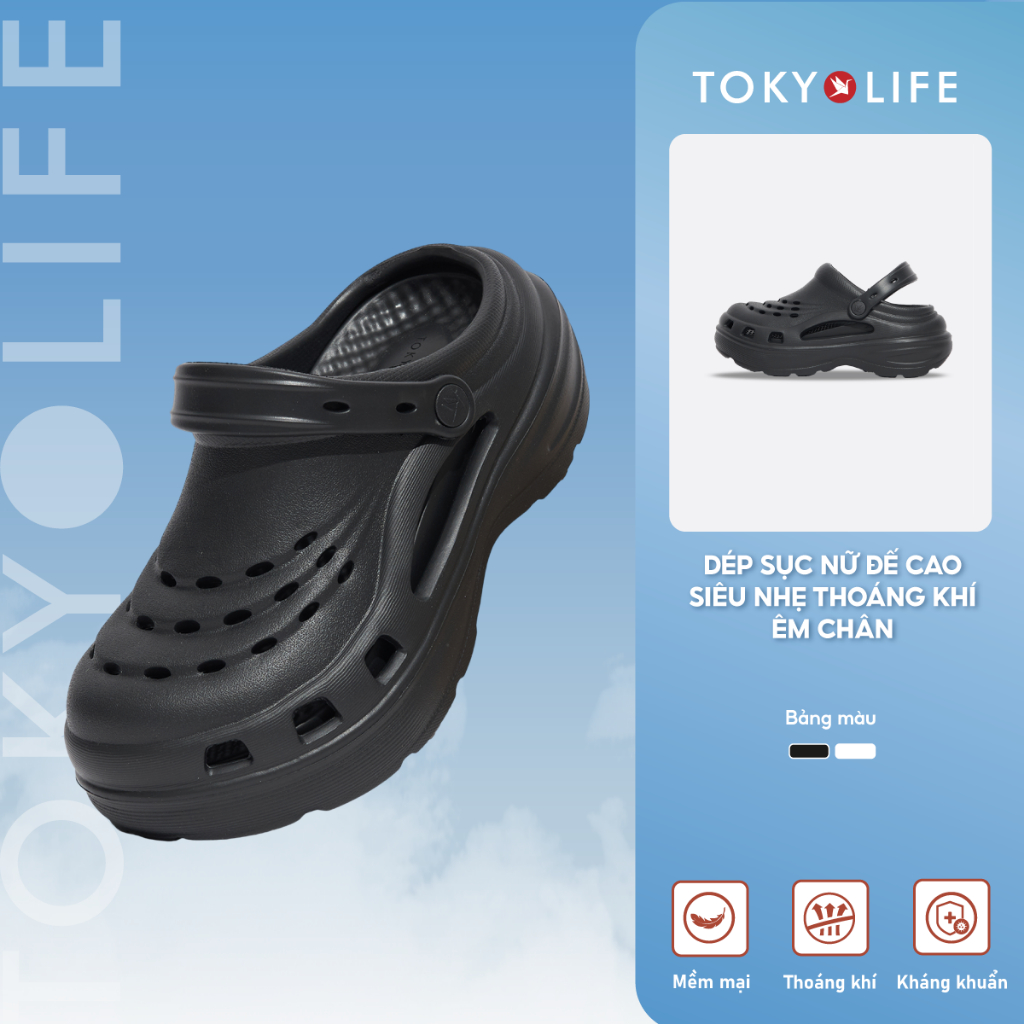 Dép sục Nữ đế cao siêu nhẹ thoáng khí êm chân TOKYOLIFE 40004698
