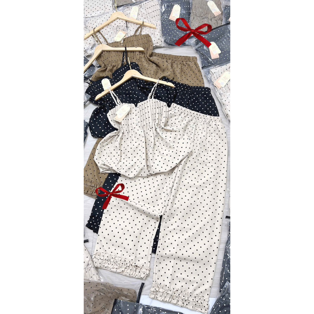 LY55- (CÓ HOA TỐC) sét đồ bộ xếp ly nút quần bèo thời trang (38-57kg)