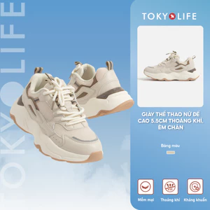 Giày thể thao nữ TOKYOLIFE đế cao 5.5cm thoáng khí êm chân siêu nhẹ 40000578