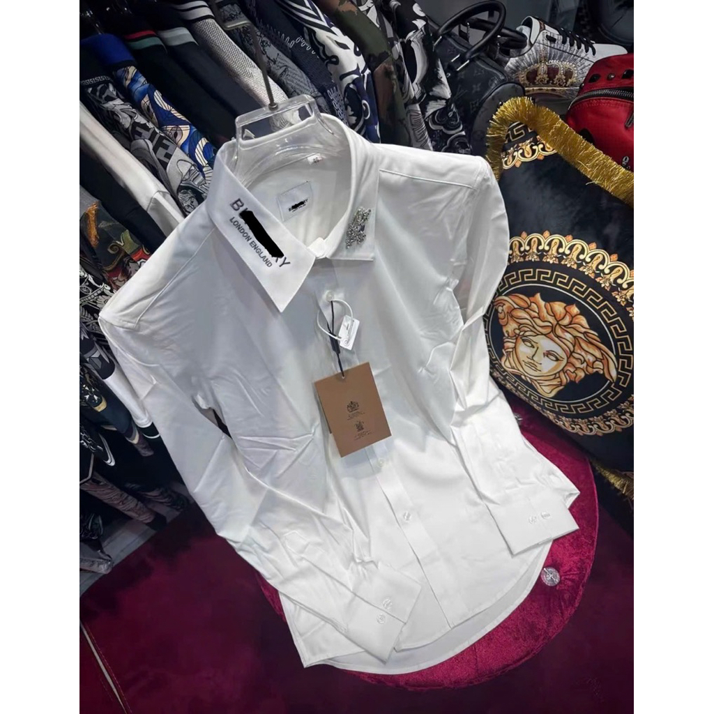 ⚡️[Hight Quality] Áo Sơ Mi Nam Bu1 White Tag Shirt - Điểm Nhấn Phối Cố Đính Cao Cấp Chữ Thêu Loại 1