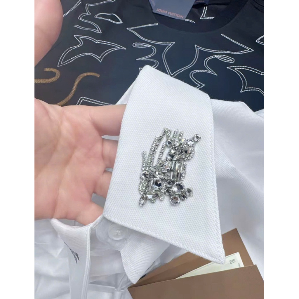 ⚡️[Hight Quality] Áo Sơ Mi Nam Bu1 White Tag Shirt - Điểm Nhấn Phối Cố Đính Cao Cấp Chữ Thêu Loại 1