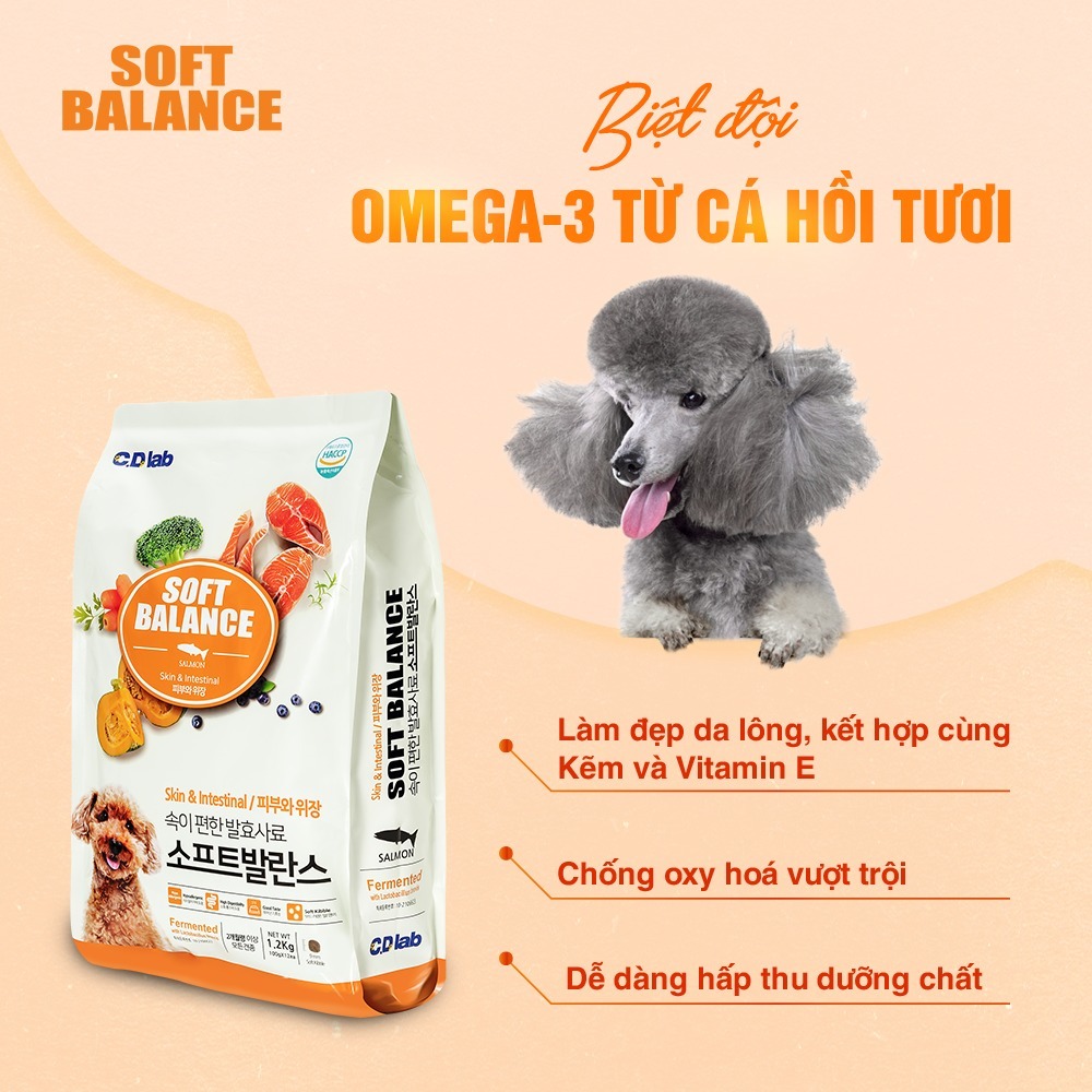 [100GRAM] Soft Balance- Thức ăn hạt mềm cho chó mọi lứa tuổi vị cá hồi, vịt 100gr nhập khẩu Hàn Quốc