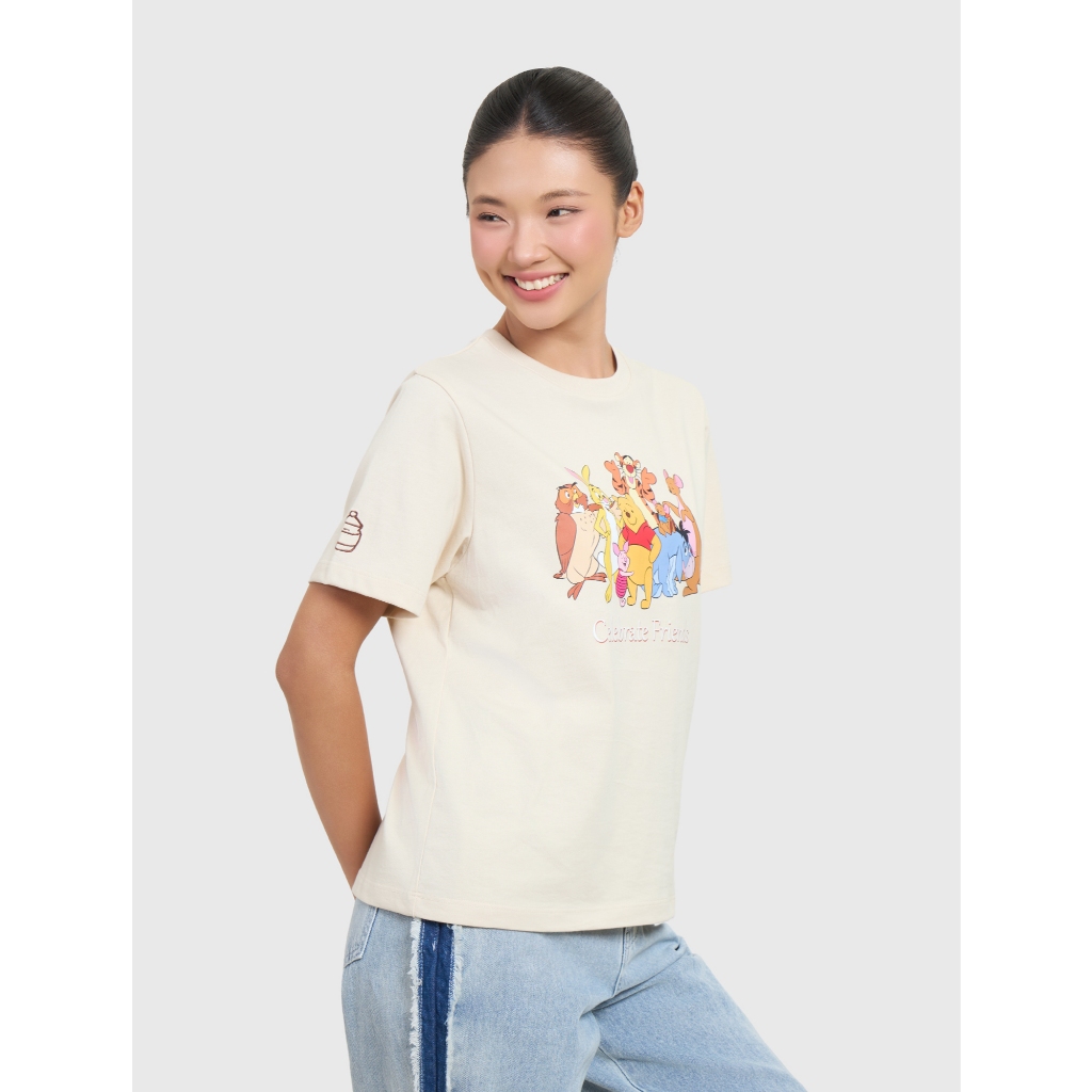 Áo phông nữ CANIFA cộc tay cổ tròn form vừa chất cotton US mềm mại thoáng mát 6TS26S002