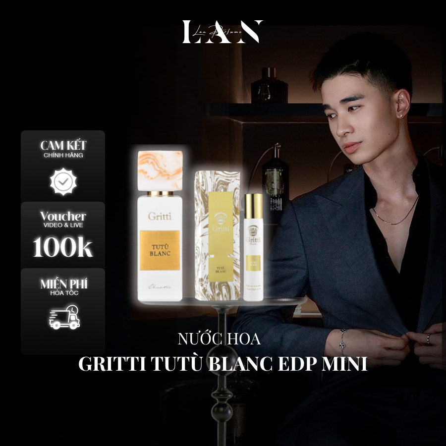 [LAN] Nước hoa Nữ Gritti Tutu Blanc EDP Mini 15ml
