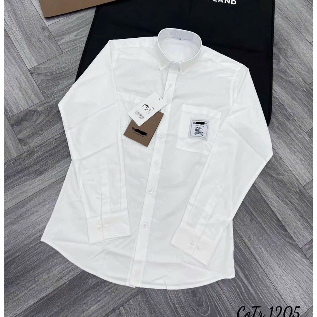 ⚡️[Hight Quality] Áo Sơ Mi Nam Nữ Bu1 White Shirts - Điểm Nhấn Tag Nhỏ Phối Chữ Đơn Giản Cao Cấp Loại 1