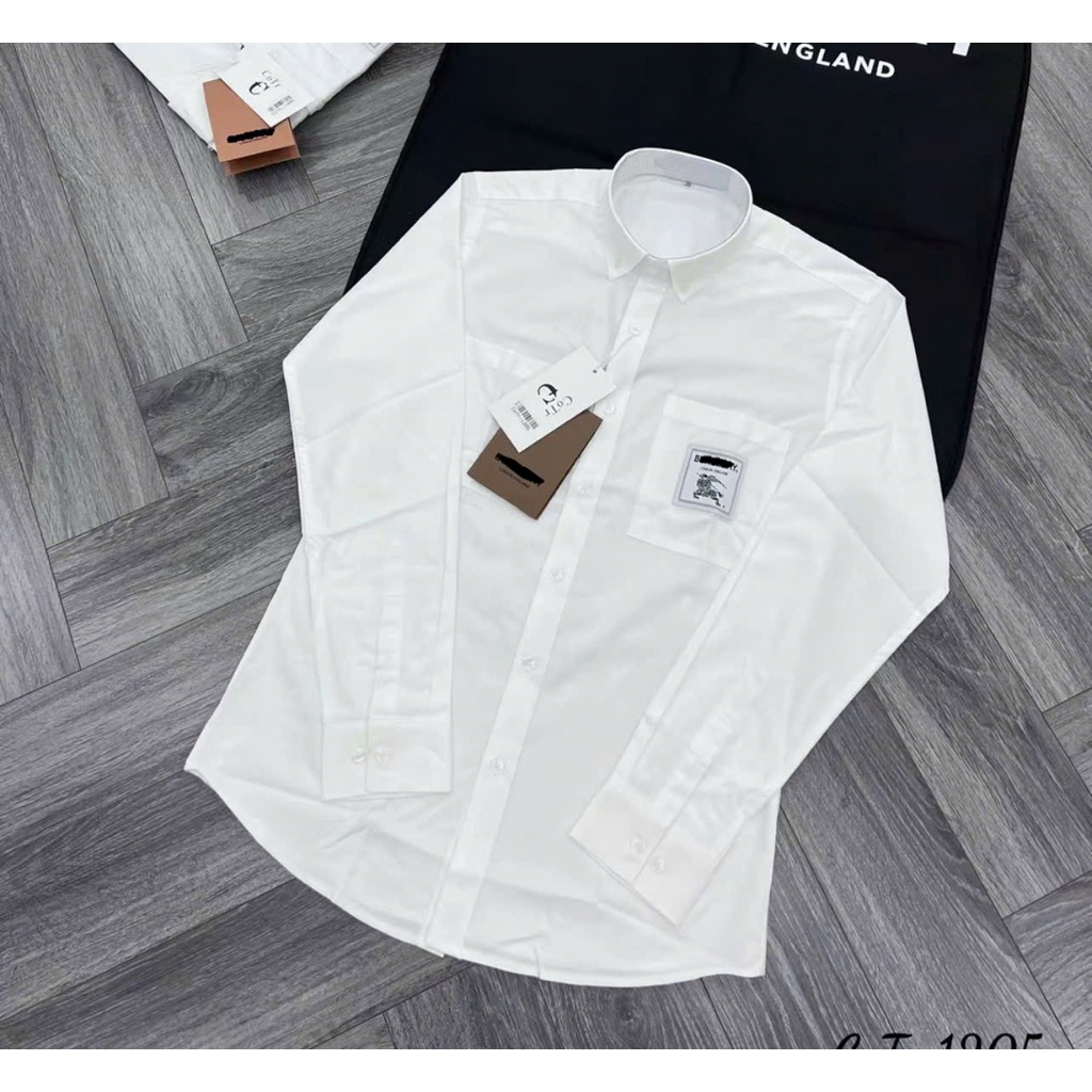 ⚡️[Hight Quality] Áo Sơ Mi Nam Nữ Bu1 White Shirts - Điểm Nhấn Tag Nhỏ Phối Chữ Đơn Giản Cao Cấp Loại 1
