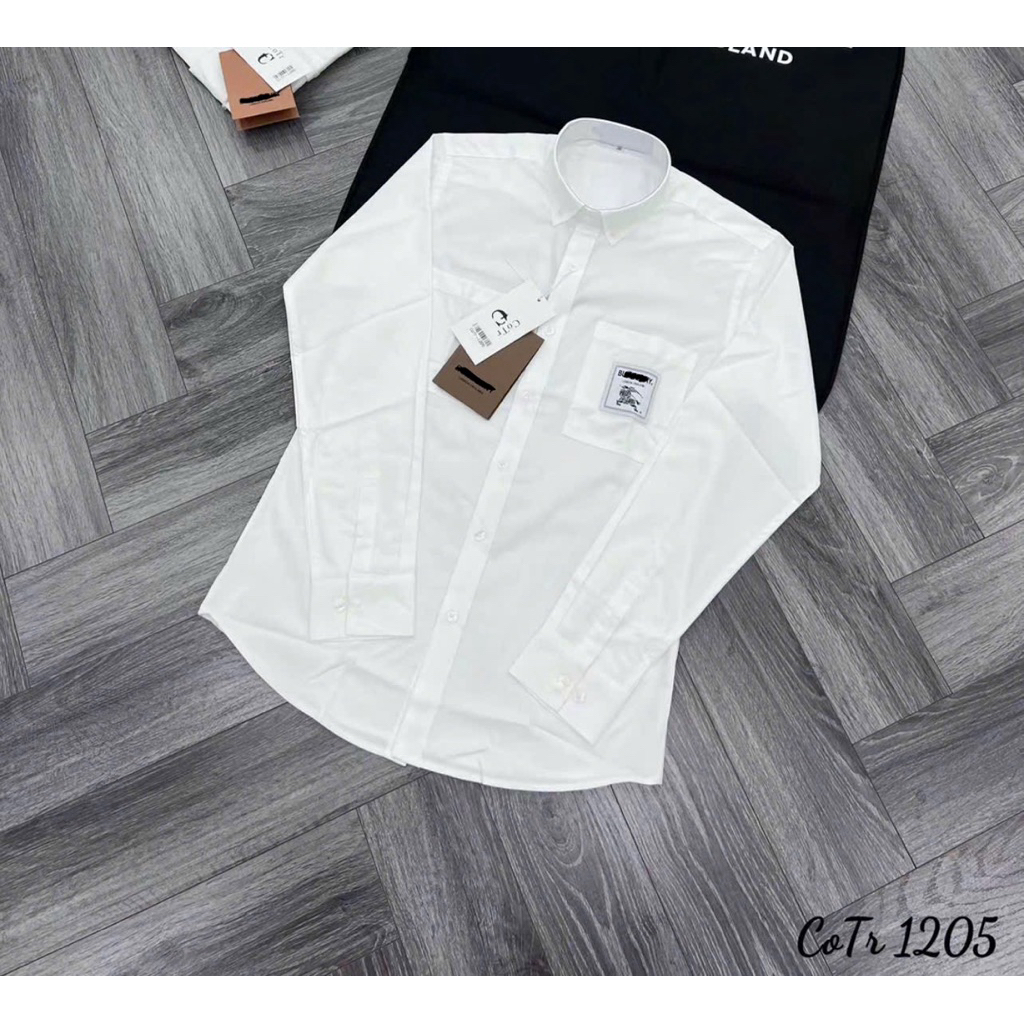 ⚡️[Hight Quality] Áo Sơ Mi Nam Nữ Bu1 White Shirts - Điểm Nhấn Tag Nhỏ Phối Chữ Đơn Giản Cao Cấp Loại 1
