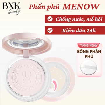 Phấn Phủ MENOW Rabbit Compact Powder Phấn Phủ Nén Kiềm Dầu Che Phủ Tự Nhiên Che Khuyết Điểm Chống Nước