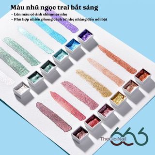 Bảng Màu 36 Ô Vẽ Nhũ, Lì Đa Năng – Set Màu Vẽ Nail Art, Vẽ Tranh Mini, Bộ Màu Nước Nén Vẽ Móng Color Suit Thegioinail666