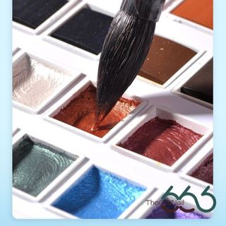 Bảng Màu 36 Ô Vẽ Nhũ, Lì Đa Năng – Set Màu Vẽ Nail Art, Vẽ Tranh Mini, Bộ Màu Nước Nén Vẽ Móng Color Suit Thegioinail666