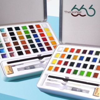 Bảng Màu 36 Ô Vẽ Nhũ, Lì Đa Năng – Set Màu Vẽ Nail Art, Vẽ Tranh Mini, Bộ Màu Nước Nén Vẽ Móng Color Suit Thegioinail666