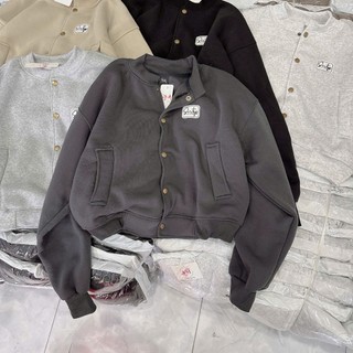 Áo khoác bomber nữ form rộng | varsity thêu chữ | mặc lên cá tính cực xinh