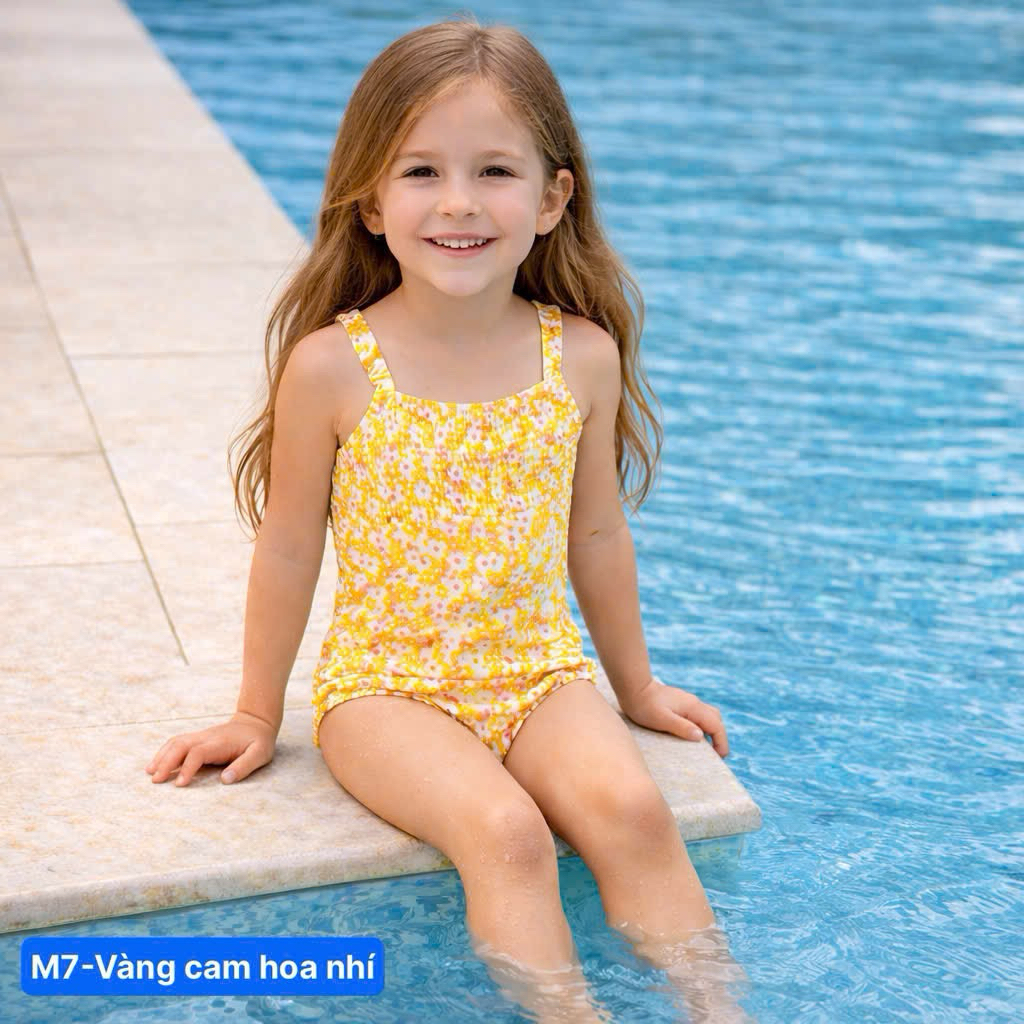 Đồ Bơi Bé Gái 3-4 Tuổi (13.5-15kg) Xuất Khẩu Chống Nắng UV UPF50+ Bộ Bơi Đi Biển Đi Bơi Cho Bé 4Y