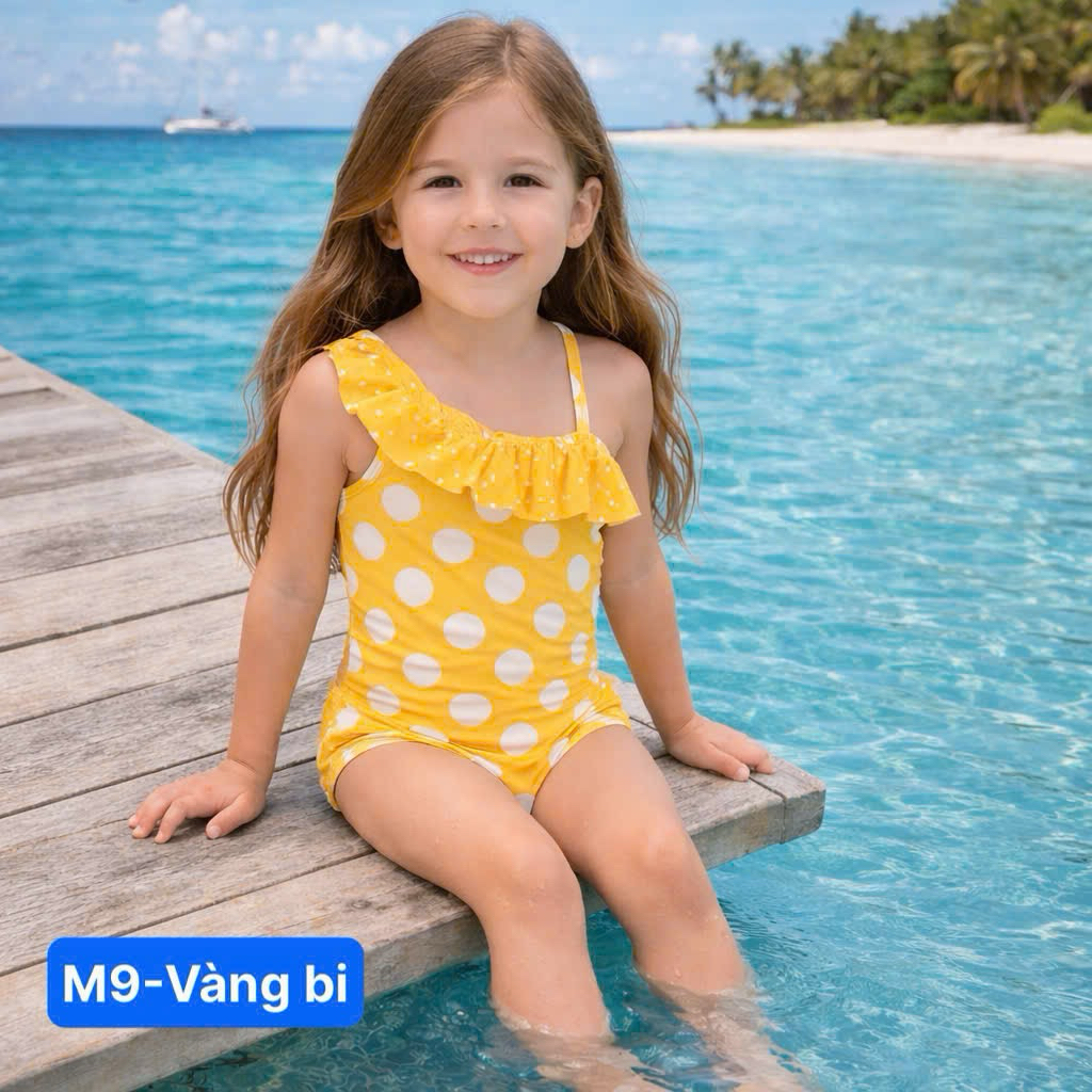 Đồ Bơi Bé Gái 3-4 Tuổi (13.5-15kg) Xuất Khẩu Chống Nắng UV UPF50+ Bộ Bơi Đi Biển Đi Bơi Cho Bé 4Y
