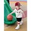 Bộ thể thao cho bé trai, áo thun phối sọc cổ V độc lạ mix quần đen – B153/ bộ chữ M | Moonie Kid