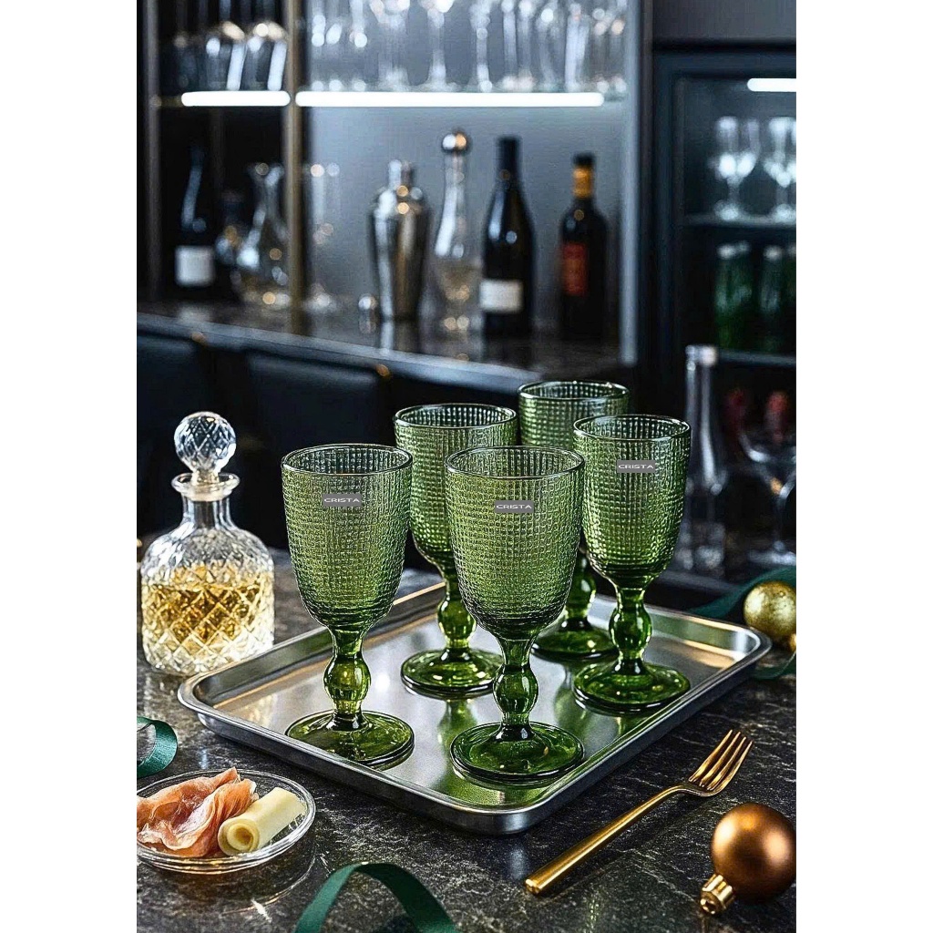 FULL BỘ VÂN LƯỚI XANH OLIVE CAO CẤP - CRISTA HOME CHÍNH HÃNG