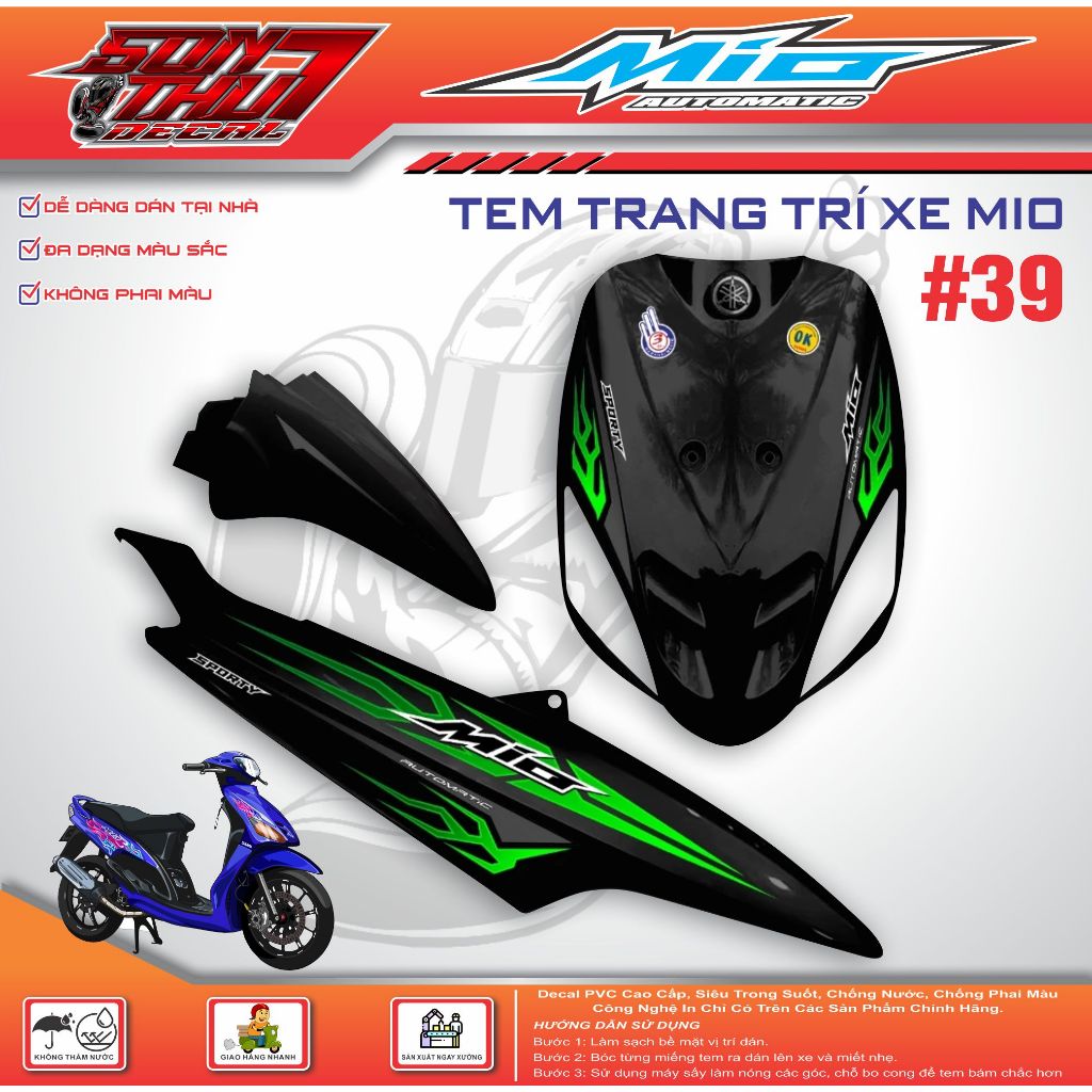 TEM XE MIO SPORT #39 (TEM 3 LỚP - SIÊU NÉT - SIÊU ĐẸP - SIÊU CUTE)