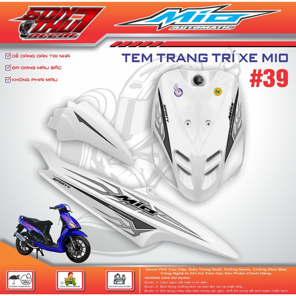 TEM XE MIO SPORT #39 (TEM 3 LỚP - SIÊU NÉT - SIÊU ĐẸP - SIÊU CUTE)