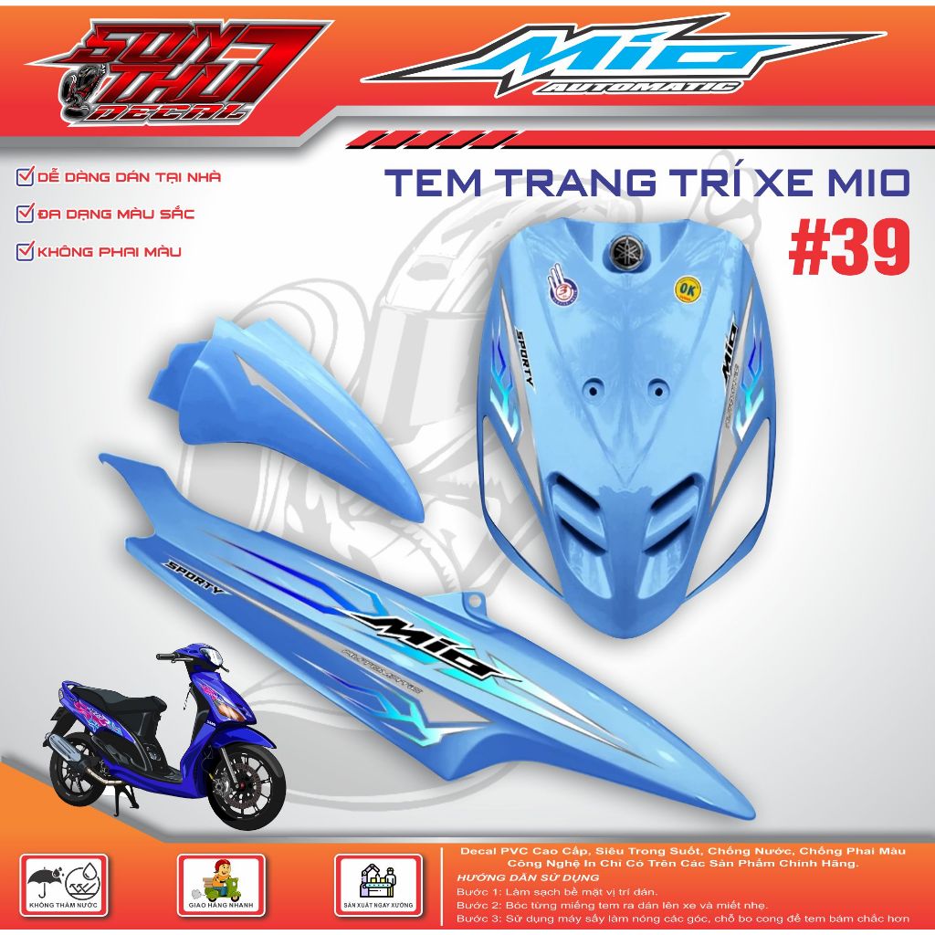 TEM XE MIO SPORT #39 (TEM 3 LỚP - SIÊU NÉT - SIÊU ĐẸP - SIÊU CUTE)