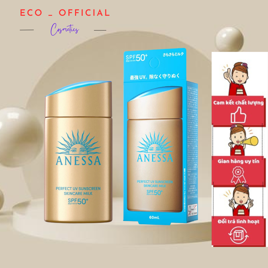 Sữa Chống Nắng ANESSA Perfect UV Dưỡng Da Kiềm Dầu SPF50+/ PA++++ 60ml
