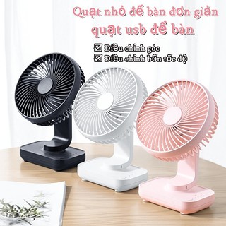 Quạt Mini Tích Điện Để Bàn Pin 4000mAh 4 Mức Gió Không Gây Tiếng Ồn Cổng Sạc USB