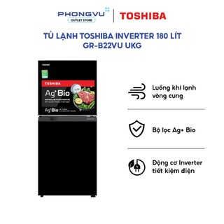 GR-B22VU(UKG) - Tủ Lạnh Toshiba Inverter 180L GR-B22VU(UKG) - Ngăn Đá Trên, Cấp Đông Mềm, Khử Mùi Ag+ Bio - Bảo hành 24T
