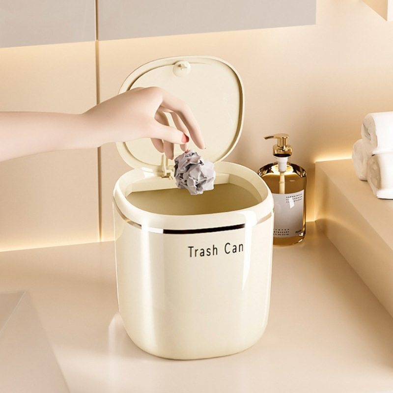 Thùng Rác Decor Để Bàn Văn Phòng, Thùng Đựng Phụ Kiện, Trang Sức Trong Suốt Kiểu Dáng Hiện Đại Sang Trọng TitiHome