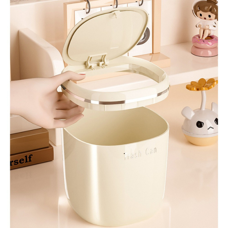 Thùng Rác Decor Để Bàn Văn Phòng, Thùng Đựng Phụ Kiện, Trang Sức Trong Suốt Kiểu Dáng Hiện Đại Sang Trọng TitiHome