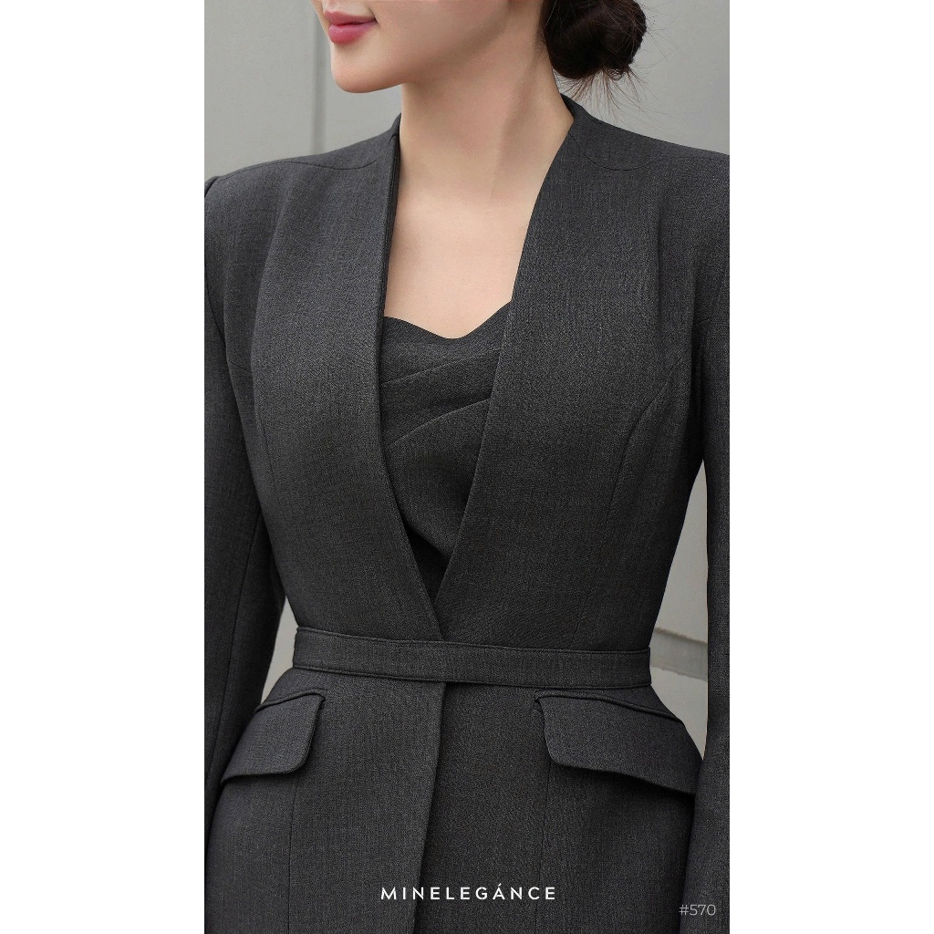 MINELEGÁNCE | SET VEST ÁO DÂY XẾP LY THANH LỊCH, SANG TRỌNG - MIN570