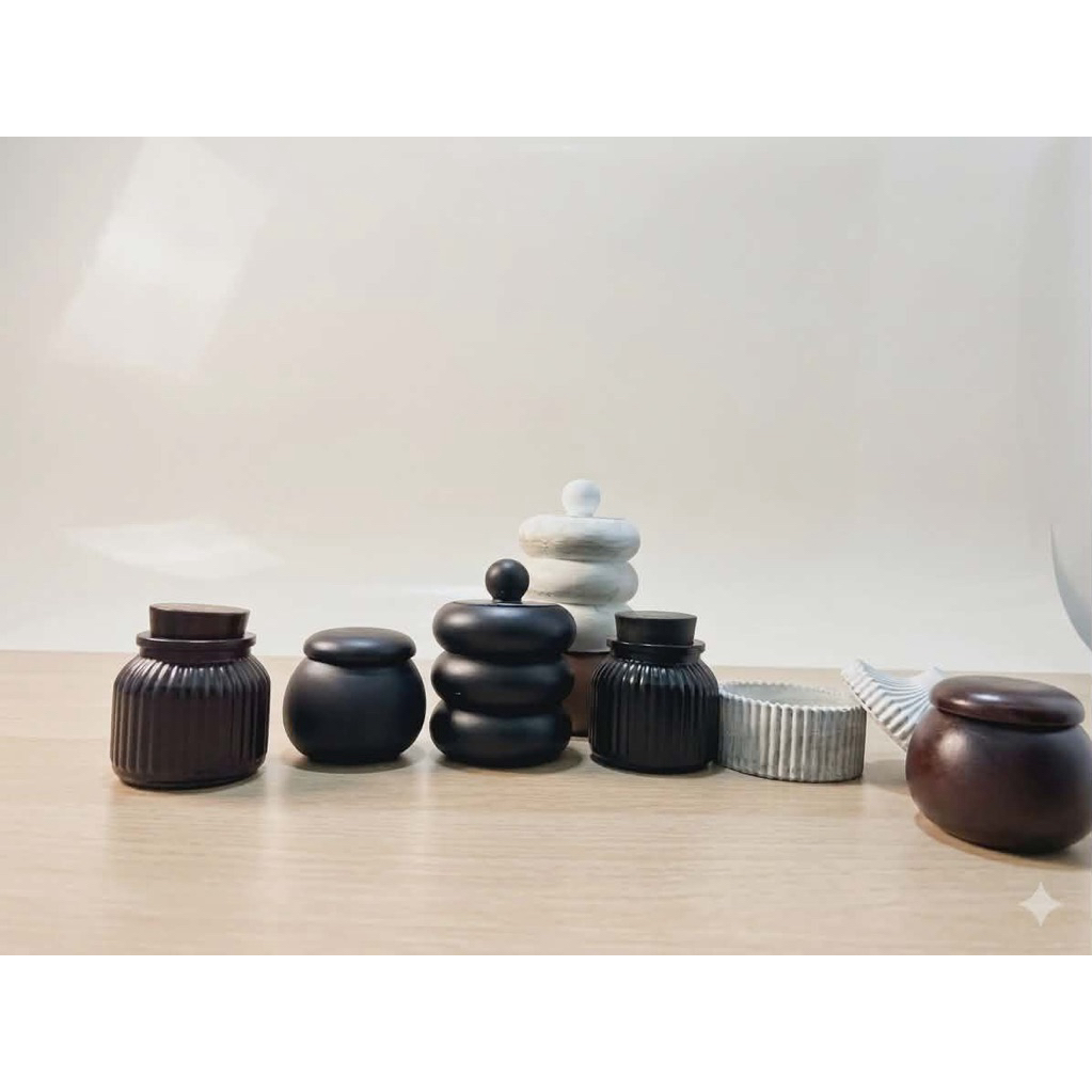 Hũ thạch cao đa năng Decor – Cốc nến handmade, đựng đồ, trang trí bàn làm việc, backgroud chụp ảnh, lọ hoa