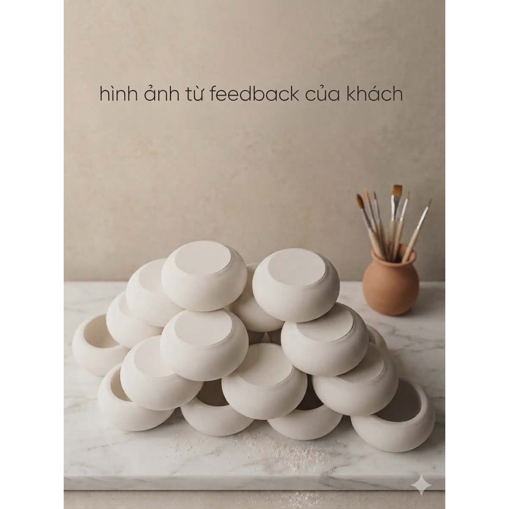 Hũ thạch cao đa năng Decor – Cốc nến handmade, đựng đồ, trang trí bàn làm việc, backgroud chụp ảnh, lọ hoa