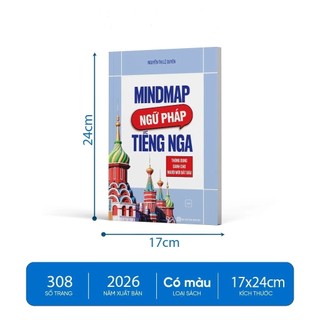 Sách - Mindmap Từ vựng +Ngữ pháp  Tiếng Nga Thông Dụng Dành Cho Người Mới Bắt Đầu