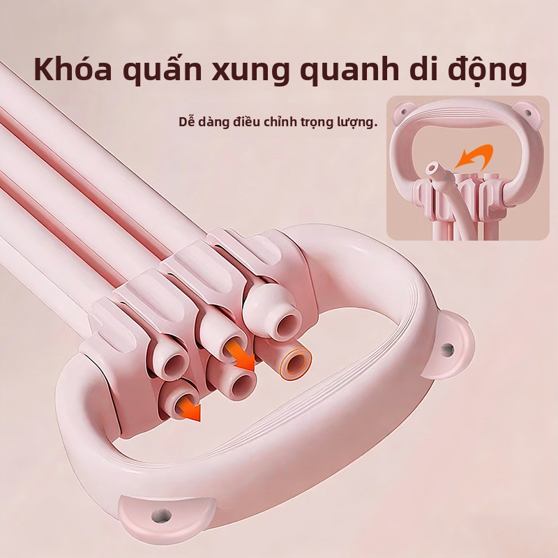 Dây Kháng Lực 6 Ống Hình Số 8 Điều Chỉnh Lực Dây Tập Vai Lưng Tay Chân, Dụng Cụ Tập Gym, Yoga Dành Cho Nam Nữ
