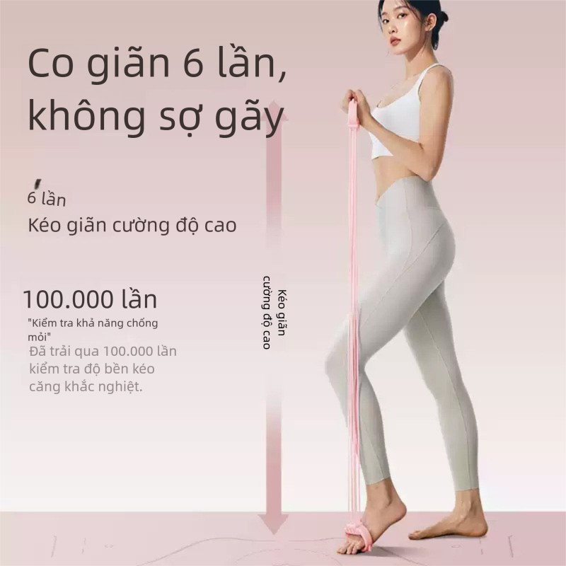 Dây Kháng Lực 6 Ống Hình Số 8 Điều Chỉnh Lực Dây Tập Vai Lưng Tay Chân, Dụng Cụ Tập Gym, Yoga Dành Cho Nam Nữ