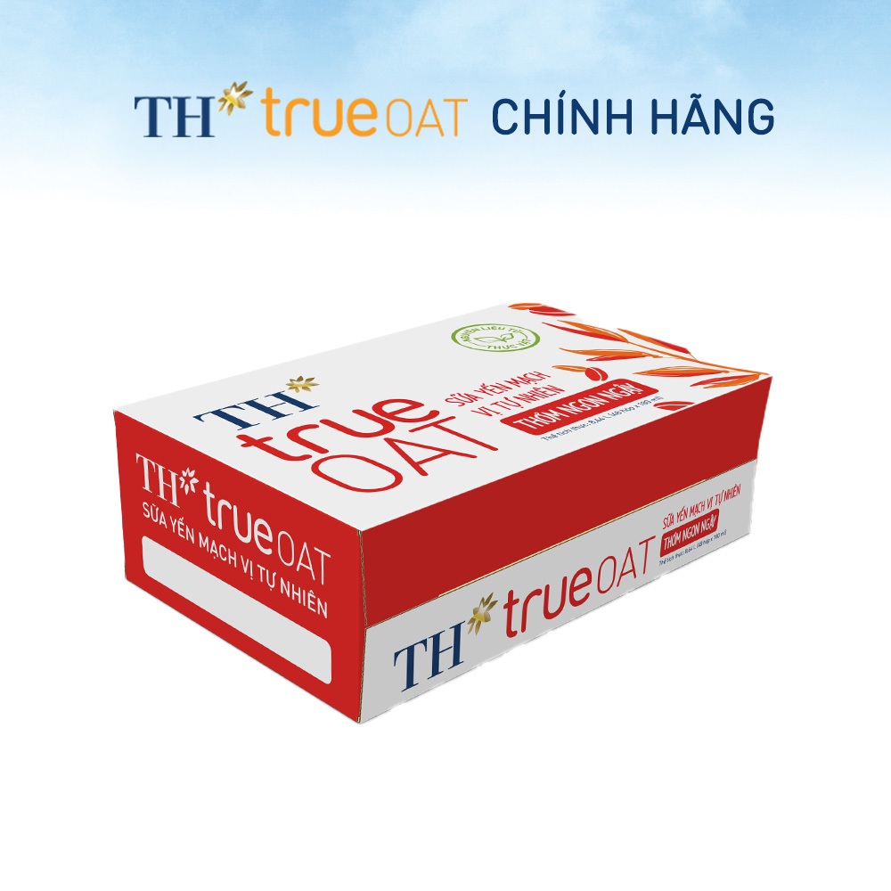 [MỚI-Thơm Ngon Ngậy] Thùng 48 hộp sữa yến mạch vị tự nhiên  TH true OAT 180 ml (180 ml x 48 hộp)